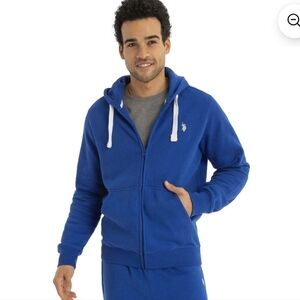 U.S. Polo Assn. Blue Fleece Jacket S EUC